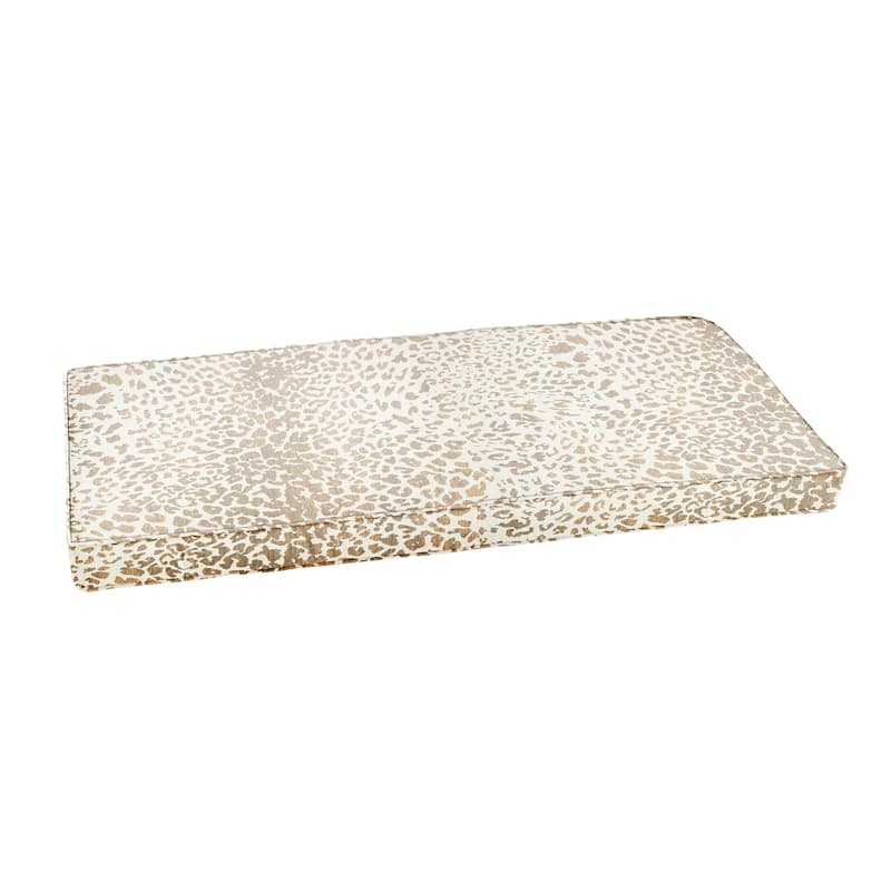Sunbrella Leopard Indoor/Outdoor Bench Cushion, Corded