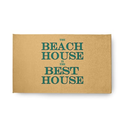 Beach House Best House Beach Style Chenille Area Rug