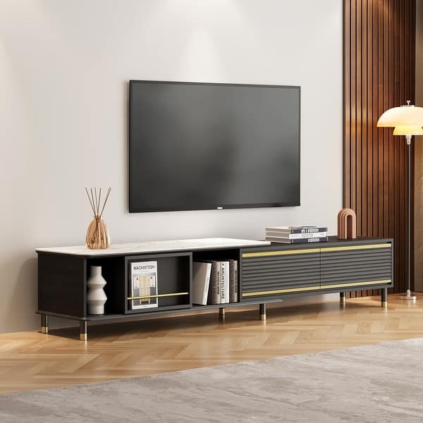 JASIWAY Light Luxury Modern Rectangle TV Stand - Bed Bath & Beyond ...