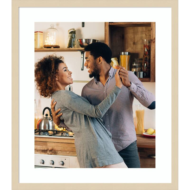 Svelte Clay Grey Framed Picture Frame, Photo Frame - 20x24 Matted White 16x20 - Svelte Natural