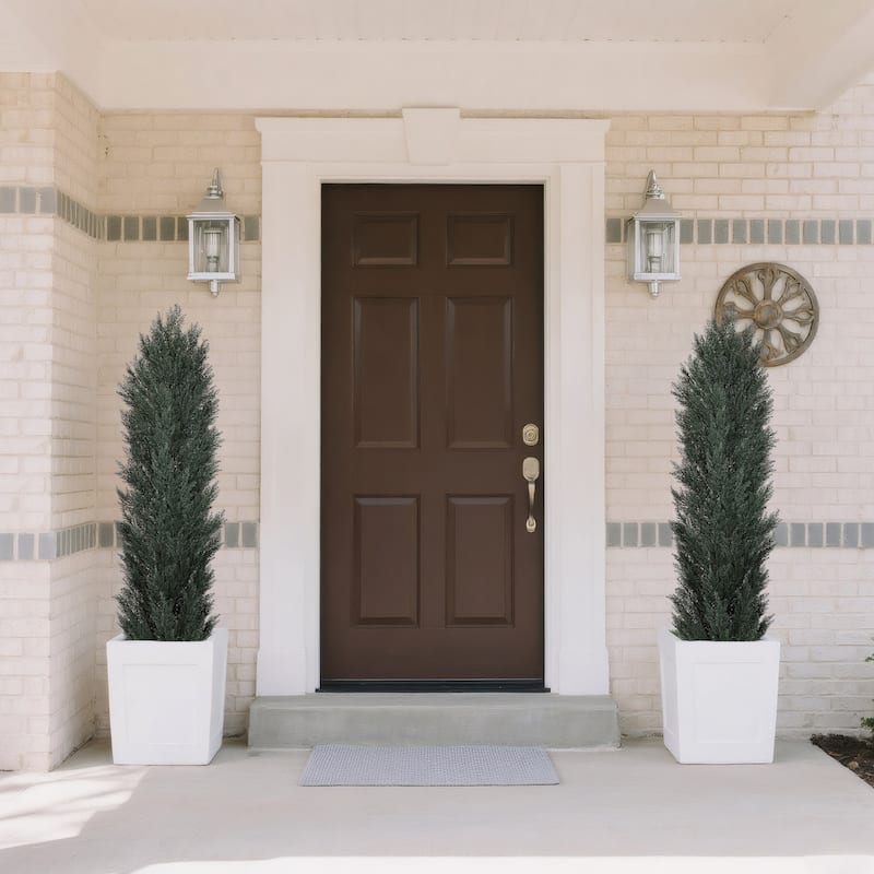 GDFStudio - Lucien Evergreen Artificial Pine Cypress Decorative Plant (Set of 2)