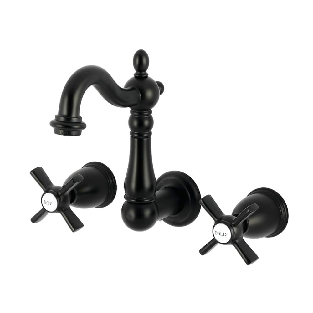 Kingston Brass Millennium Double-Handle Wall Mount Bathroom Faucet