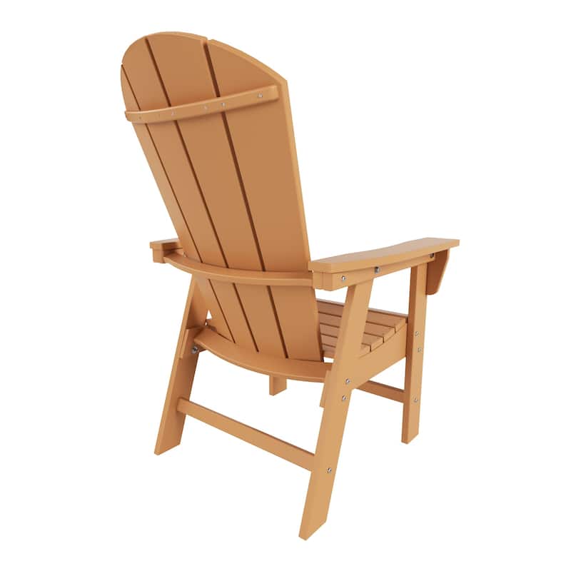 Laguna Hdpe All Weather Outdoor Patio Adirondack Dining Chair With Arms