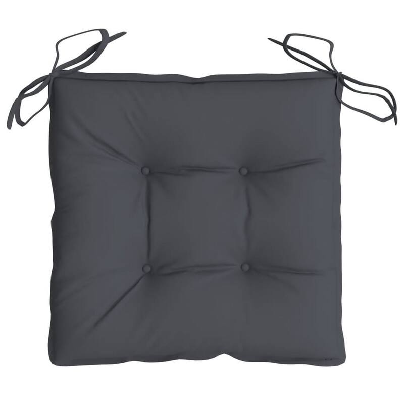 Zia 4pc Outdoor Cushions for Chair, Tufted Dark Gray Oxford Fabric