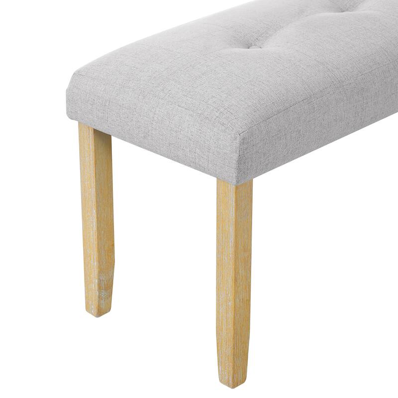 Upholstered Tufted Bench, Modern Bedroom Benches Upholstered Dining Benches, Fabric End of Bed Bench
