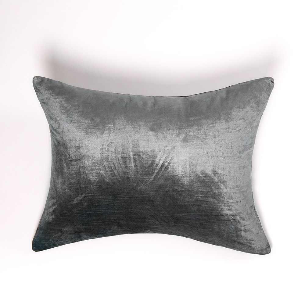 Lia Rayon Velvet Sham, Steel Blue, Euro