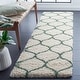 preview thumbnail 156 of 164, SAFAVIEH Hudson Shag Ogee Trellis 2-inch Thick Area Rug 2'3" x 8' Runner - Ivory/Green - Runner