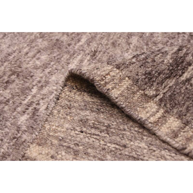 ECARPETGALLERY Hand-knotted Tangier Dark Grey Wool Rug - 8'3 x 9'9