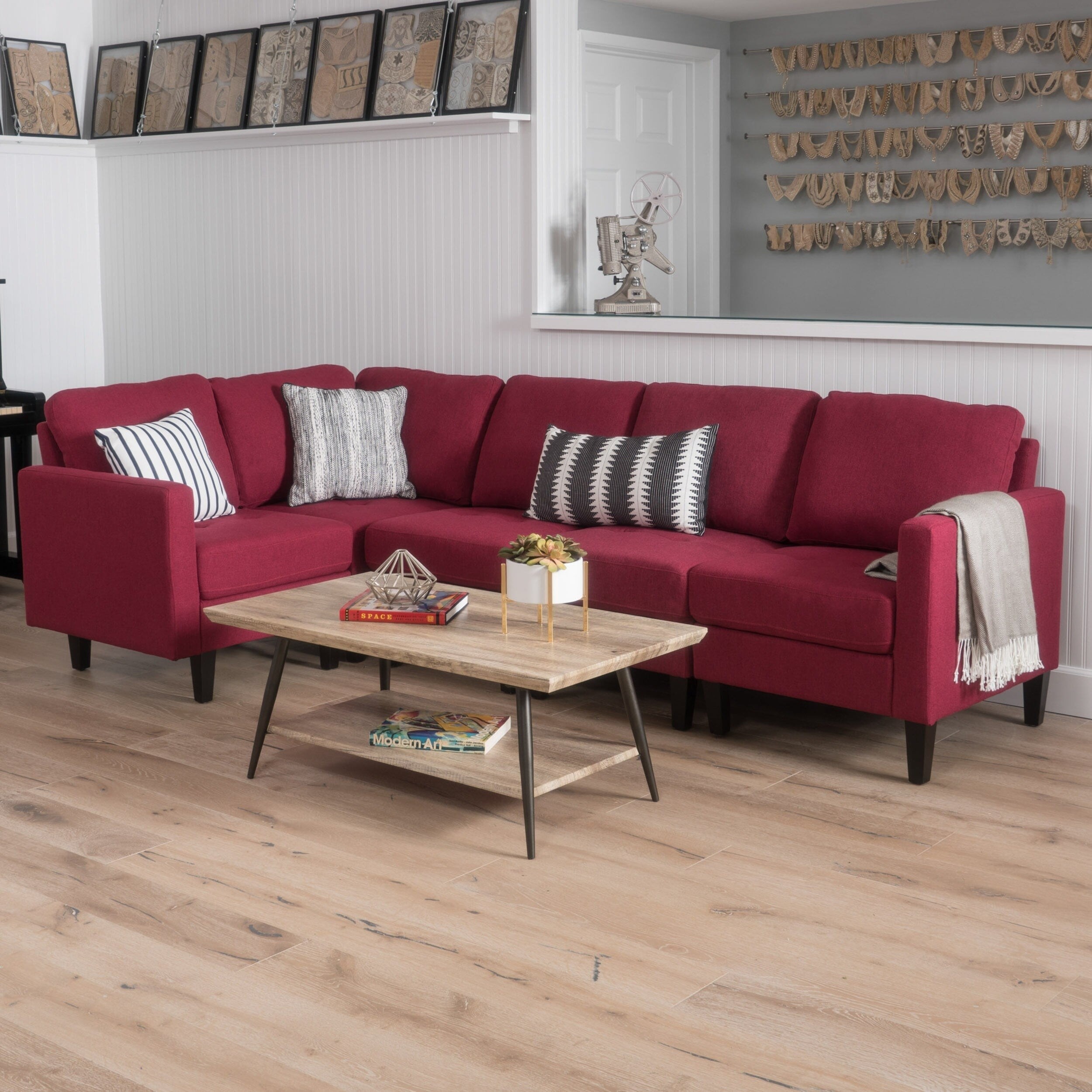 Shop Zahra Modern 5 Piece Fabric Sofa Sectional By Christopher