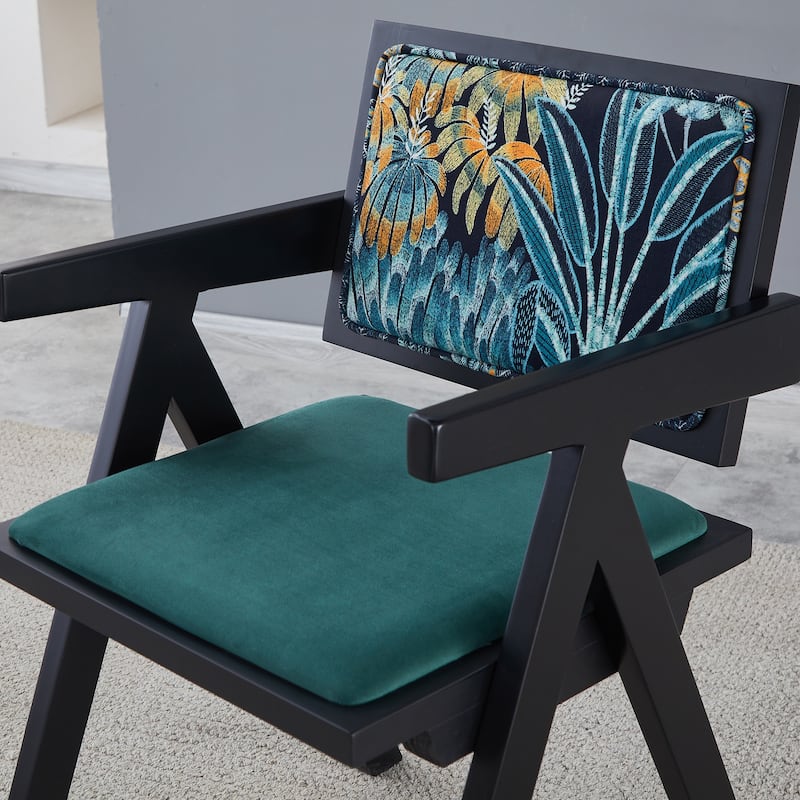 Armrest Solid Wood Dining Chair, Living Room Chair