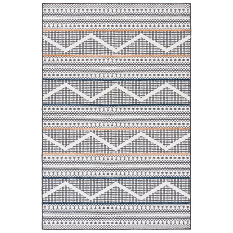 SAFAVIEH Cabana Keiu Boho Waterproof Patio Backyard Rug - 8' x 10' - Black/Ivory