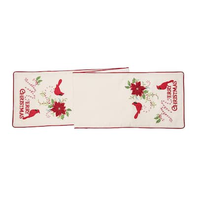 Christmas Cardinal Cane Runner - 14" x 72"