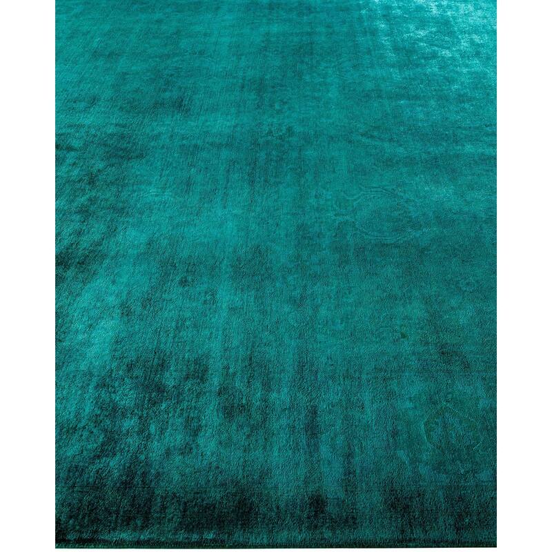 Contemporary Overdyed Wool Hand Knotted Area Rug - 9' 2" x 12' 2"