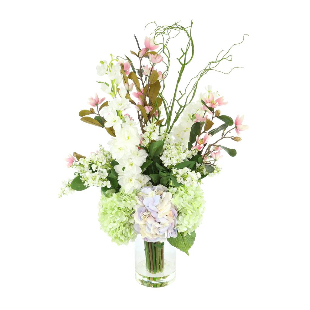 Floral Centerpiece with Hydrangeas, Magnolias and Lilacs - 39
