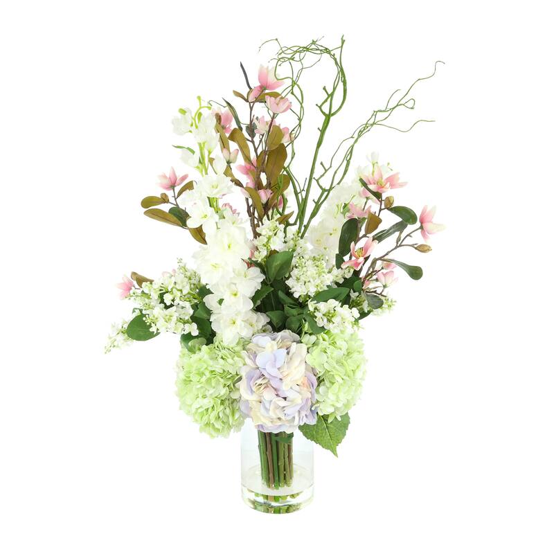 Floral Centerpiece with Hydrangeas, Magnolias and Lilacs - 39