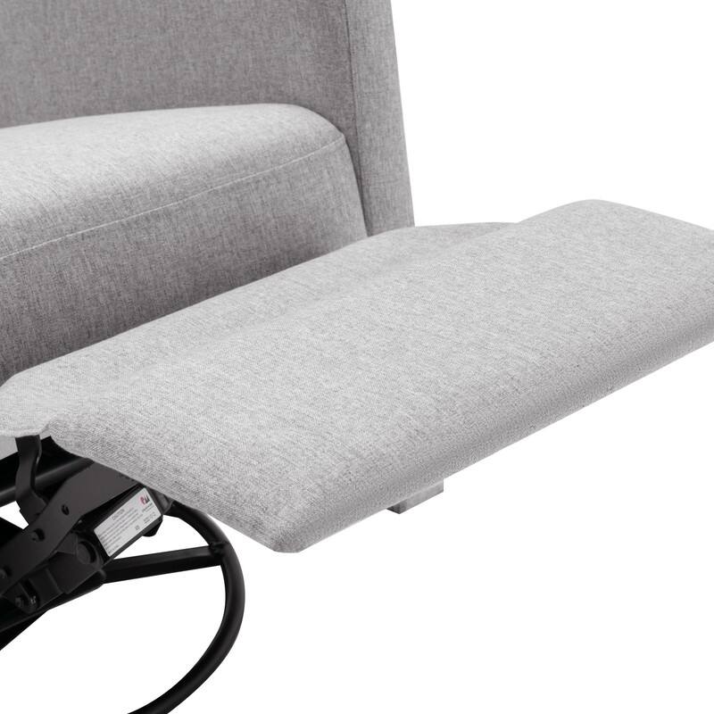 Modern Linen Rocker Plush Seating Glider Swivel Recliner Chair