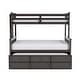 preview thumbnail 14 of 13, Twin over Full Bunk Bed with Trundle and Side Access Ladder