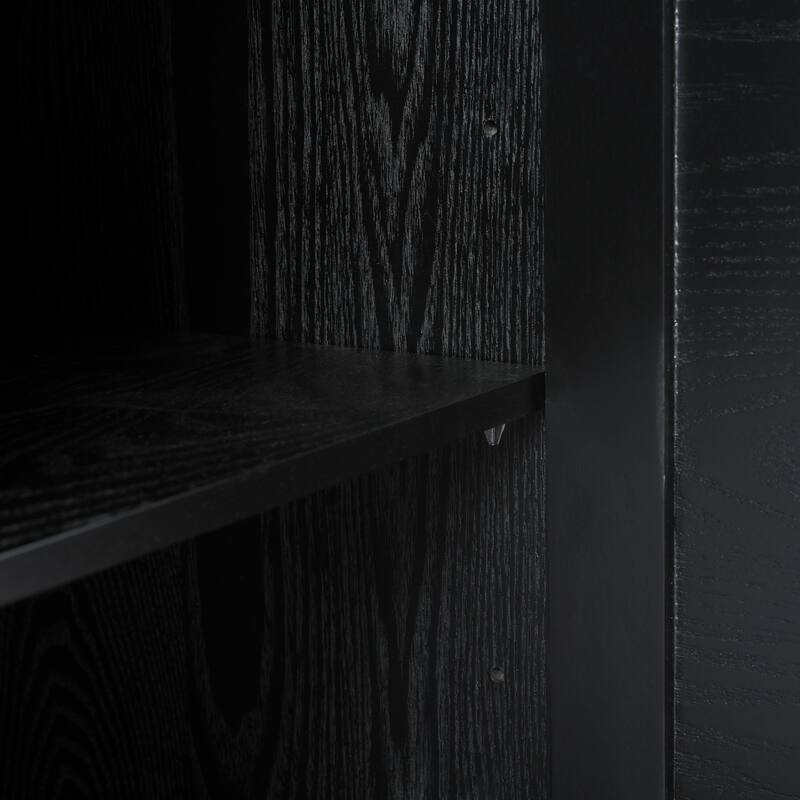 Sideboard Cabinet with Circle Door, Buffet Cabinet with Adjustable Shelves, Storage Cabinet with 5 Supportive Legs