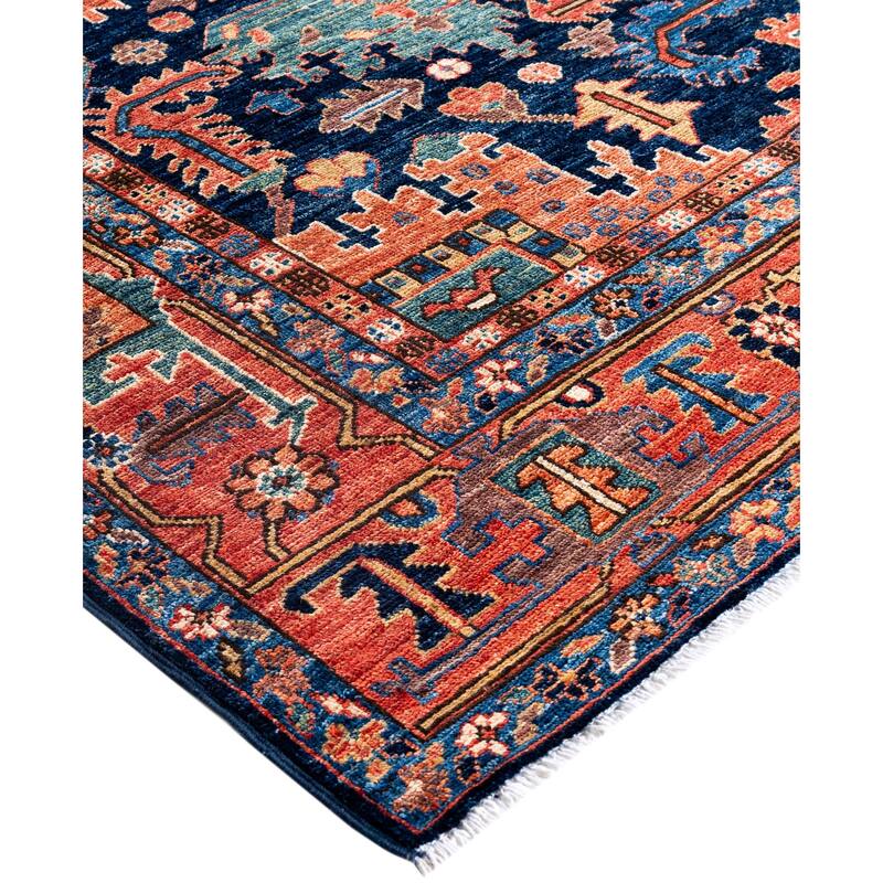 Serapi One-of-a-Kind Hand-Knotted Area Rug - Blue - 8' 2" x 9' 11"