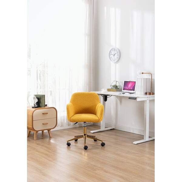 Office Chair With Gold Metal Legs And Universal Wheel Bed Bath & Beyond 37251176