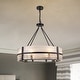 preview thumbnail 42 of 56, Dimmable Large Drum Glass Chandelier for Dining Room High Ceiling Living Room