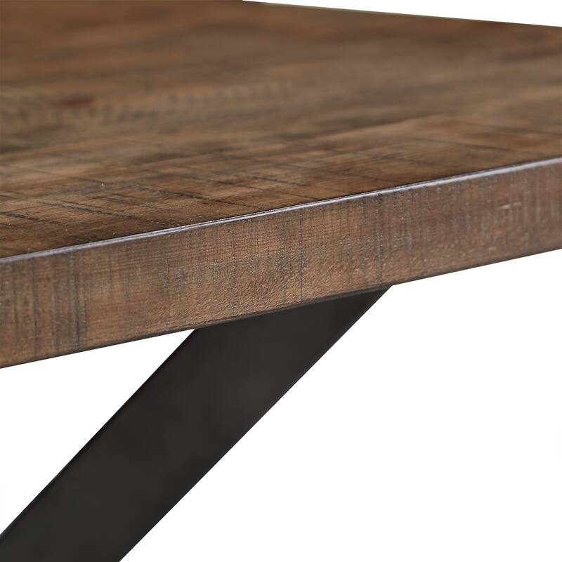 Presley Iron Grey Metal Base Dining Table by iNSPIRE Q Modern