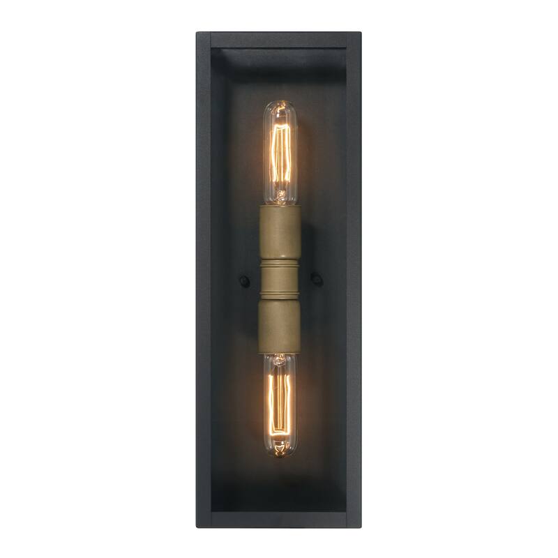 Lloyd Metal and Glass Wall Mounted Outdoor Light - 5.0"L x 6.0"W x 18.0"H