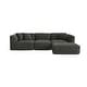 preview thumbnail 16 of 34, Roomfitters Modern Velvet Sectional Sofa with Detachable Ottoman, 4-Seater Couch with Pillows for Living Room