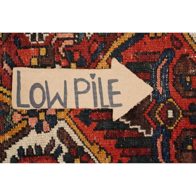 Hand Knotted Oriental 100% Wool Carpet Traditional Floral Oranges & Rust Bakhtiari Area Rug - 9' 6'' X 6' 7''