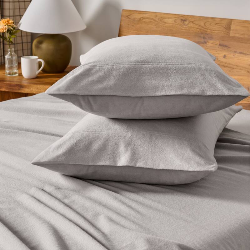 Bare Home Cotton Flannel Pillowcases (Set of 2)