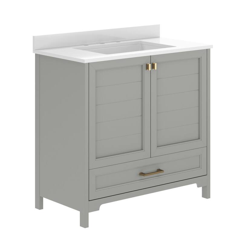 Bathroom Vanity with Undermount Sink, Cabinet, and Drawer