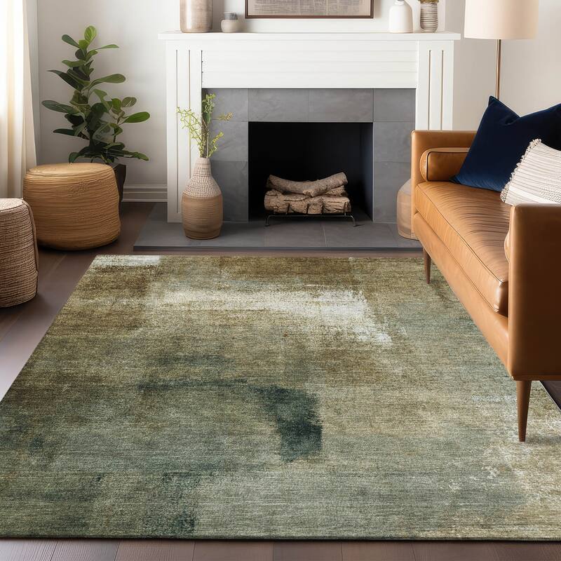 Premium Washable Super Soft Brushstrokes Abstract Mayfield Rug