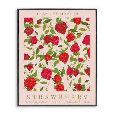 Stupell Strawberry Gallery Print Framed Giclee Art Design By Kamdon Kreations