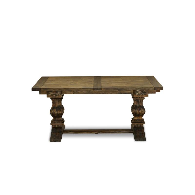 East West Furniture 11 Piece Dining Table Set- a Dining Table and 10 Linen Fabric Chairs(Finish Options)