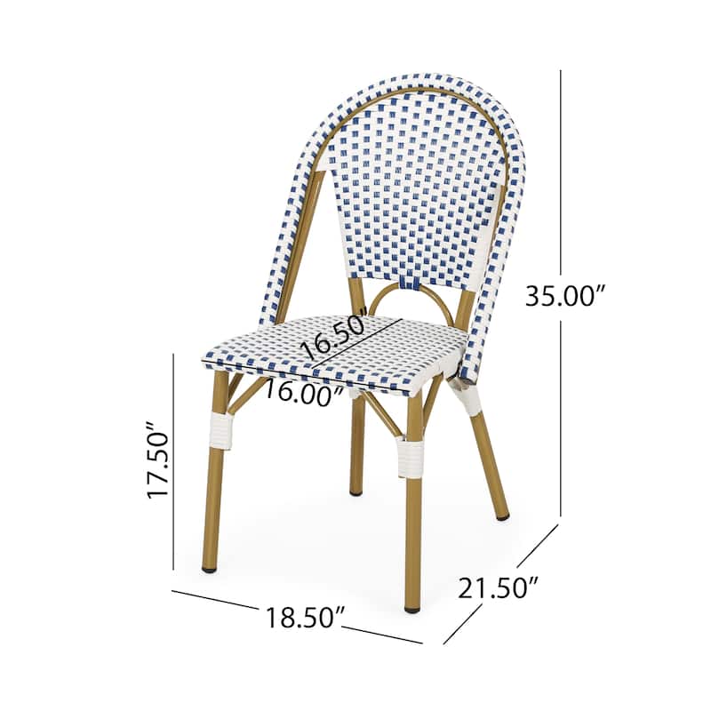 Elize Outdoor French Cafe Chairs (Set of 4) by Christopher Knight Home