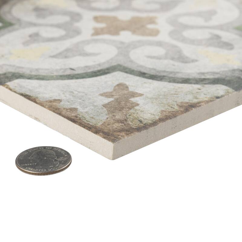 Merola Tile D'Anticatto Decor Palazzo 8-3/4" x 8-3/4" Porcelain Floor and Wall Tile