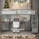 preview thumbnail 20 of 34, Stylish Twin Size Loft Bed Frame with Built-in Desk and Double Storage Drawers, Solid Construction & Versatility galore, White