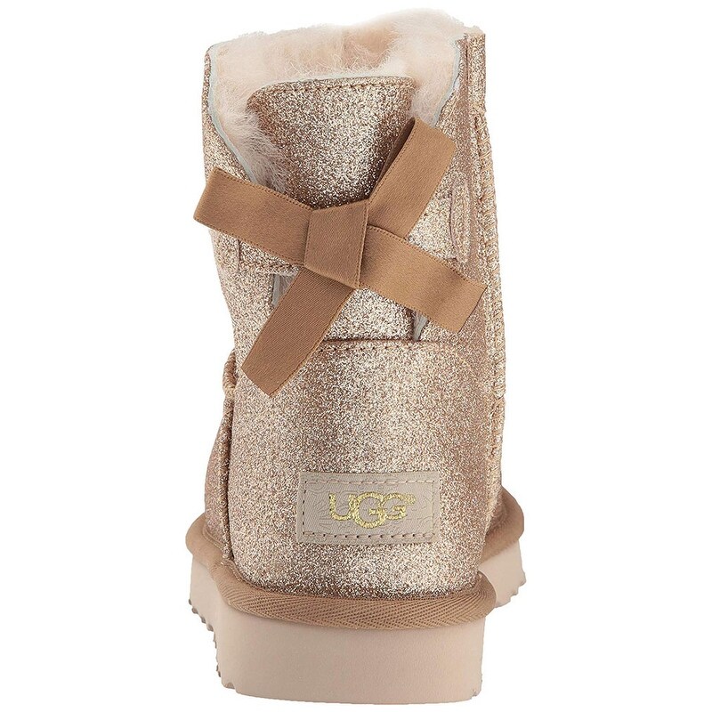 ugg mini bailey bow sparkle gold