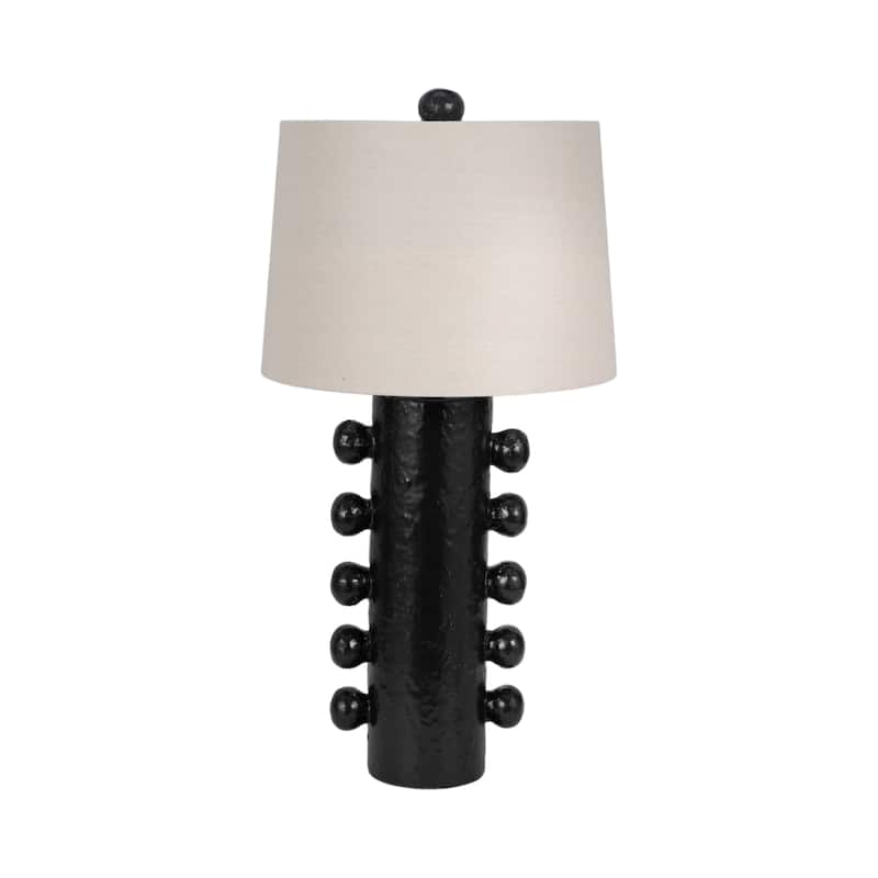Sagebrook Home's Knobby Ceramic Table Lamp, 31" Tall Black - 16" x 16" x 31"