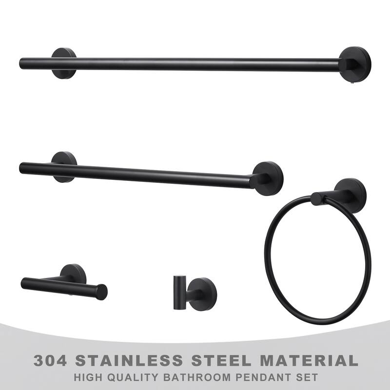 WOWOW 6-Piece Bath Hardware Set with Mounting Hardware