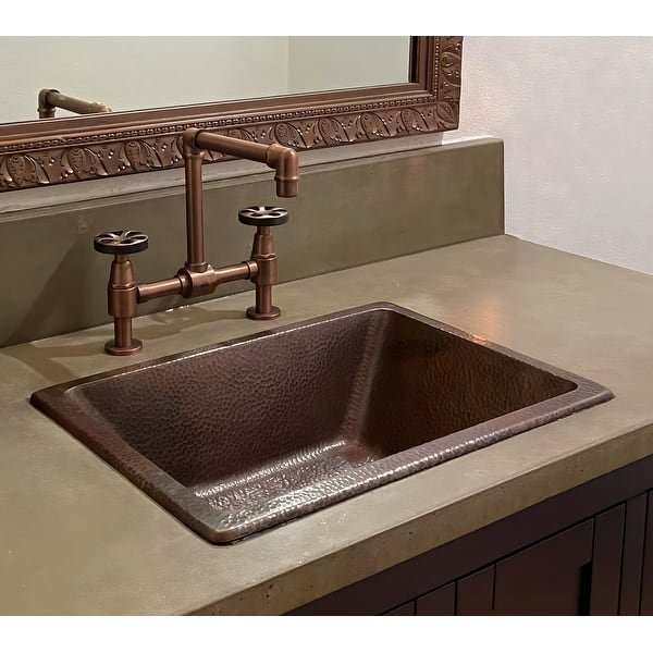 slide 2 of 11, Hawking 17" Dual Flex Bathroom Sink in Copper