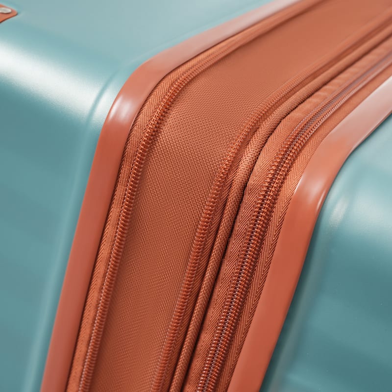 5-Piece Modern Expandable Luggage Sets, Front-opening Luggage with USB Port, Cup Holder and TSA Lock, for Boarding Travel