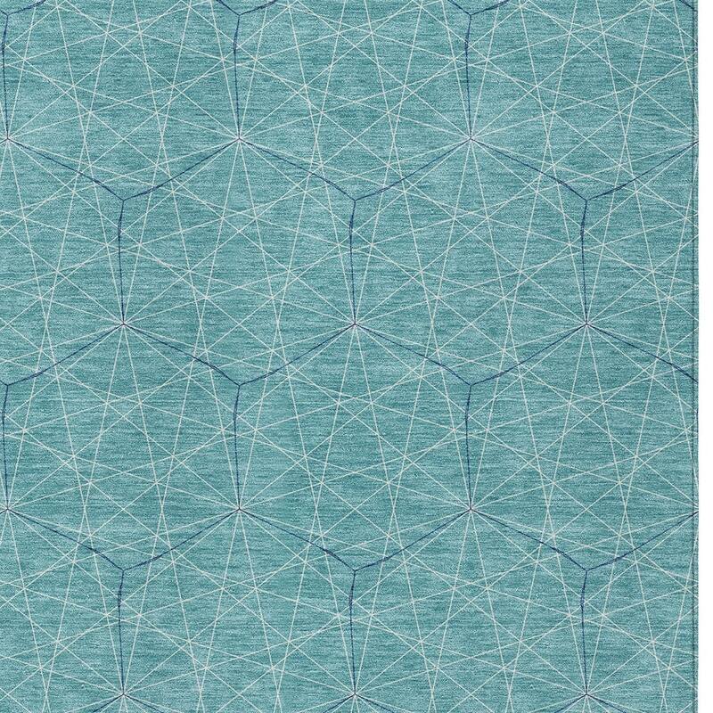 HomeRoots Geometric Transitional Rectangle Outdoor Rug