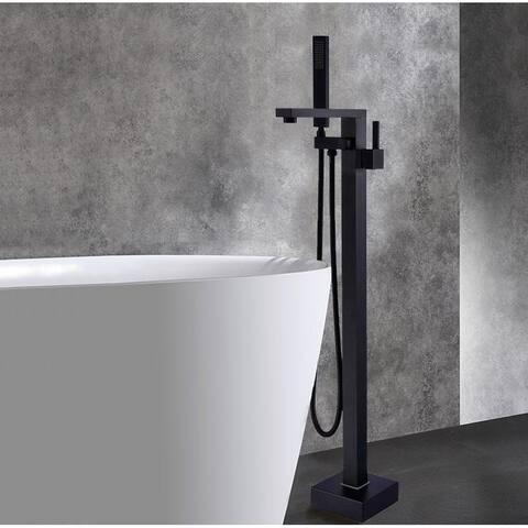 matte black floor mount tub filler free standing - 8' x 10'