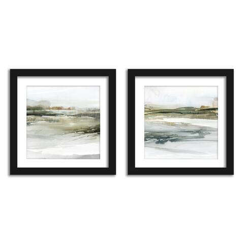 Watercolor Landscapes By Pi Creative 2 Piece Framed Wall Art Set