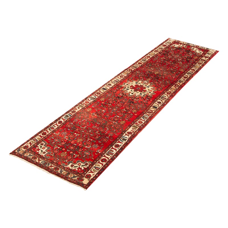 ECARPETGALLERY Hand-knotted Andelz Red Wool Rug - 2' 7" x 9' 7"