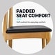 preview thumbnail 58 of 96, Set of 2 Kennedy Elbow Chairs Farmhouse Wooden Dining Chairs With PU Leather Or Fabric Cushion Seat, Modern Accent Side Chairs