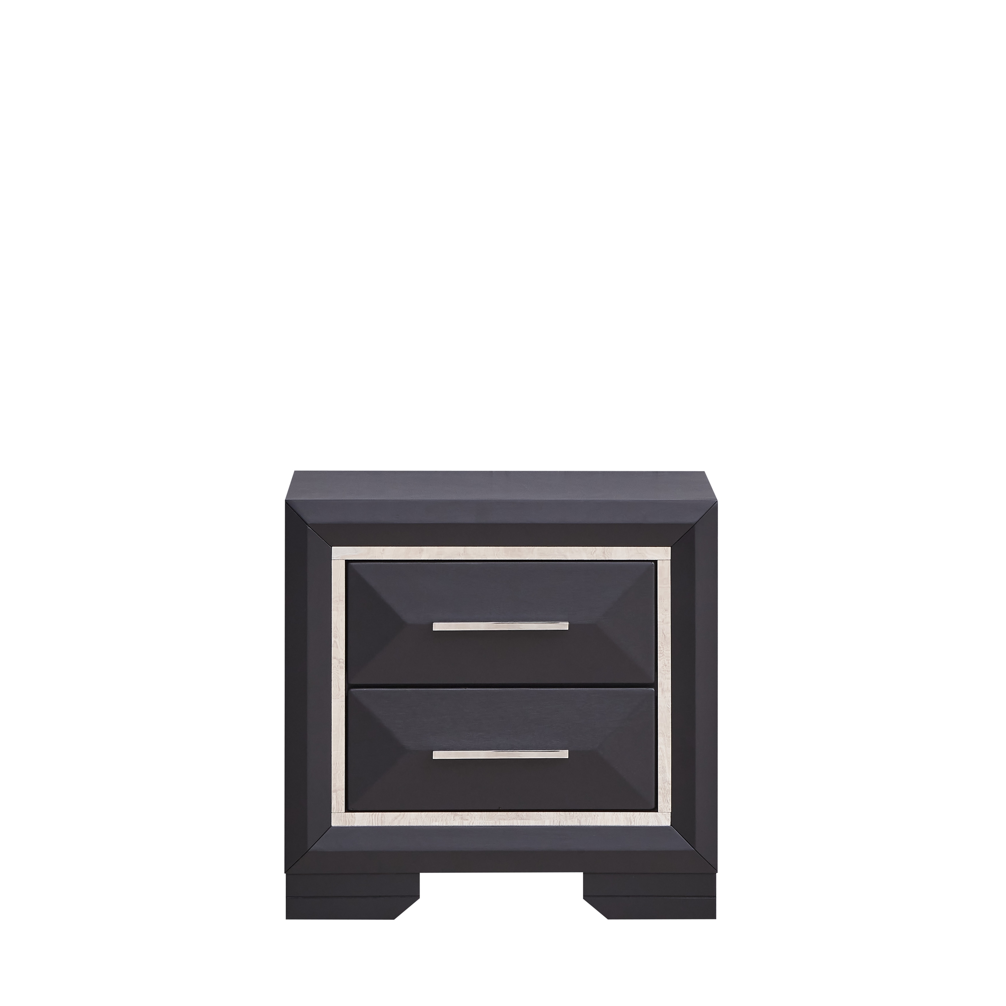 Modern Bedroom Cabinet with Two Drawers Storage Nightstand Bedside Table for Bedroom