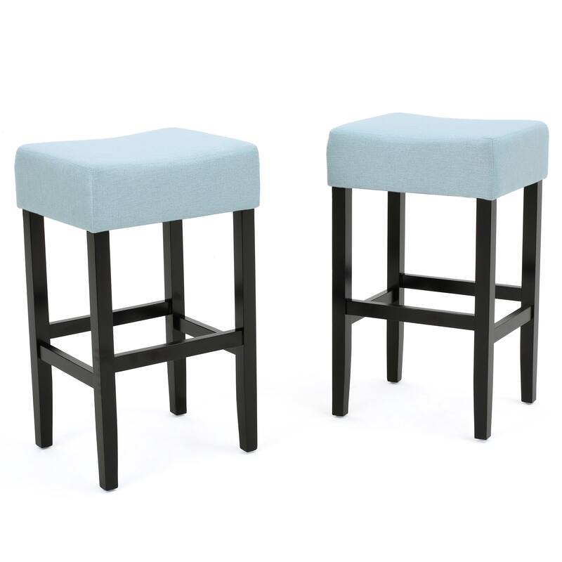 26.75" Backless Leather Counter Height Barstool Set of 2