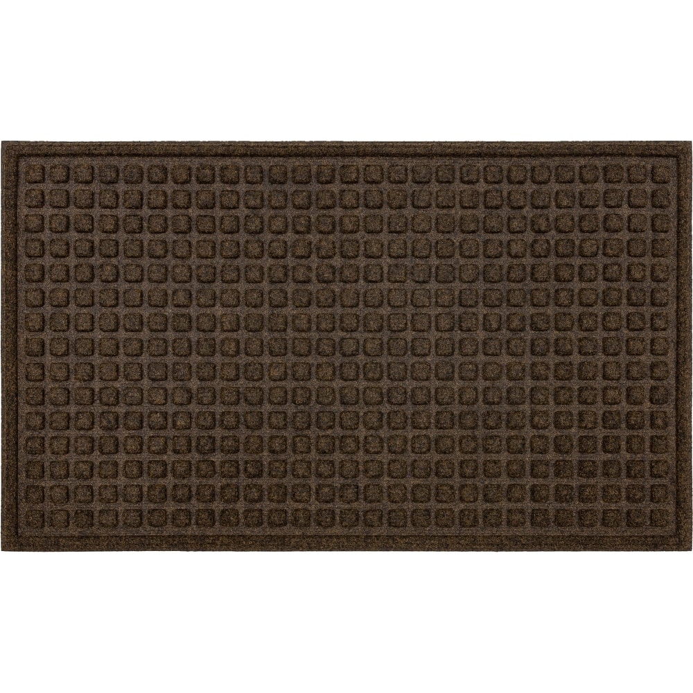 Mohawk Home Waffle Grid Impression Indoor/Outdoor Recycled Rubber All Weather Utility Doormat